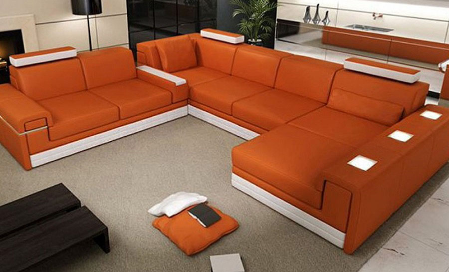 Yarra Leather Sofa Lounge Set